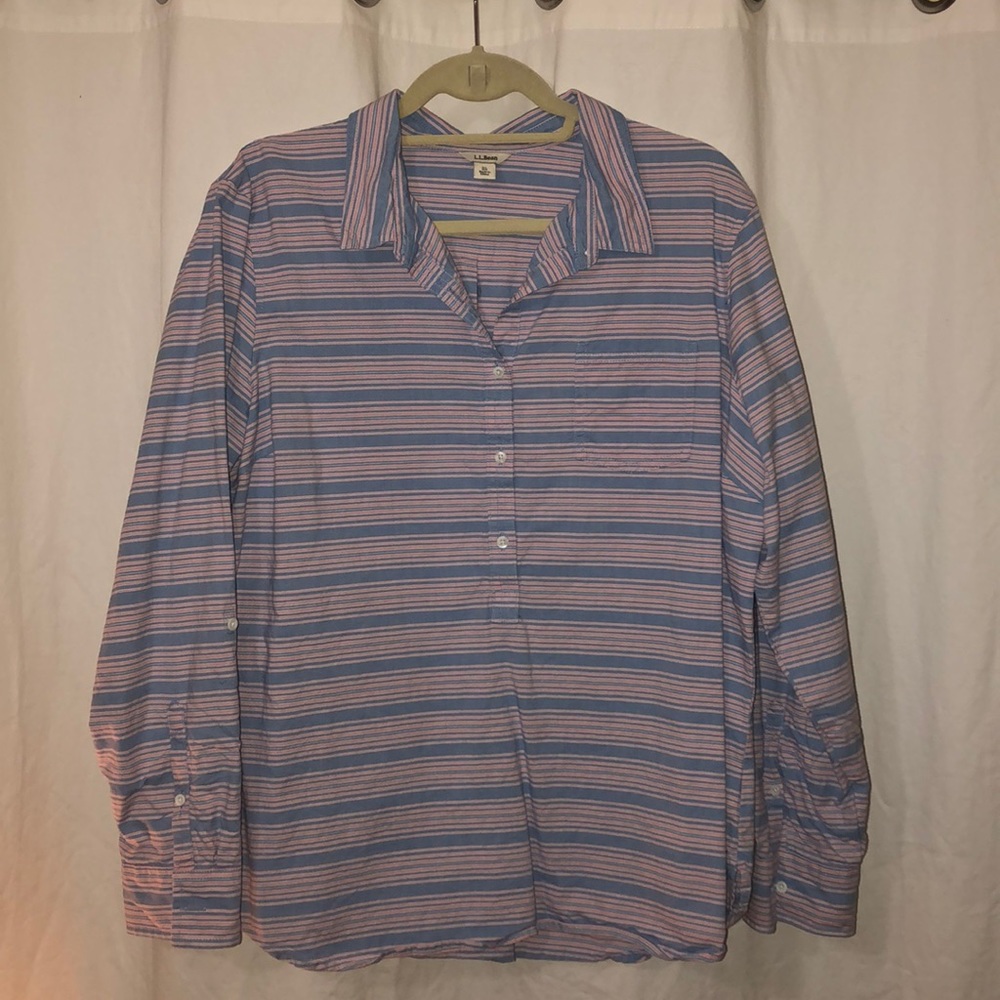 L.L. Bean Striped Long Sleeve Shirt